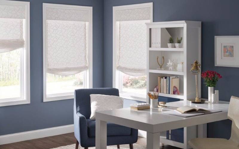 great roman shades in the kitchen